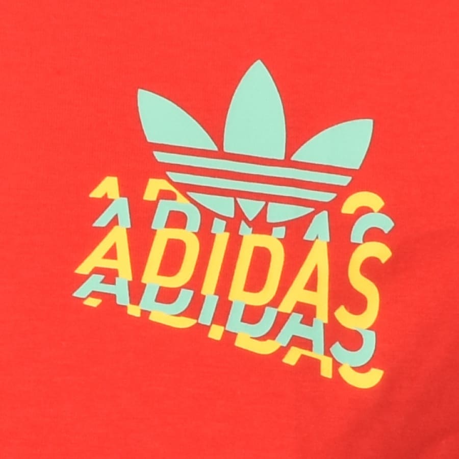 Alternative Image for Productadidas Originals Multi Fade Logo T Shirt Red3